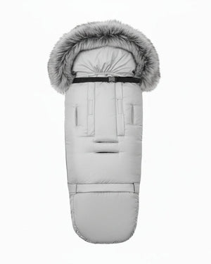 Pastel Gray Organic Premium Gray Wool Adjustable Footmuff