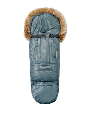 Pastel Hunter Green Organic Premium Wool Adjustable Footmuff