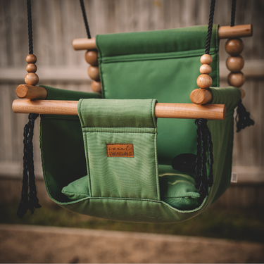 Premium Outdoor High Back  Baby & Toddler Swing- Sage