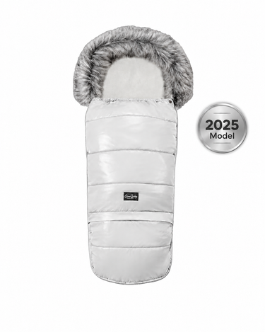 Cover Baby Pastel Gray Organic Premium Wool Adjustable Footmuff