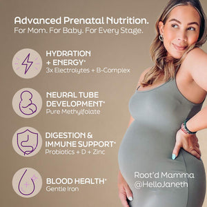 Root'd Essential Prenatal Nutrition + Electrolytes supplement