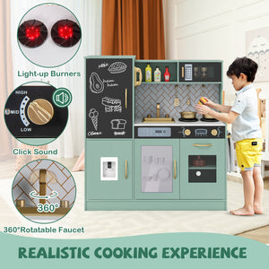 Pretend Play Kitchen with Utensils for Kids Aged 3+ - Realistic