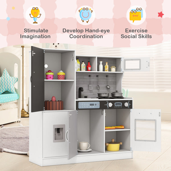 Pretend Play Kitchen with Utensils for Kids Aged 3+ - Realistic