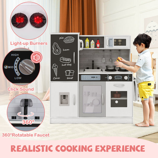 Pretend Play Kitchen with Utensils for Kids Aged 3+ - Realistic