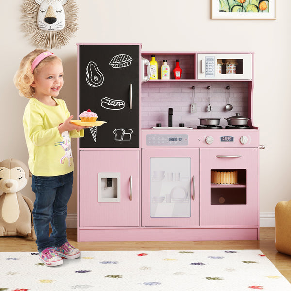 Pretend Play Kitchen with Utensils for Kids Aged 3+ - Realistic