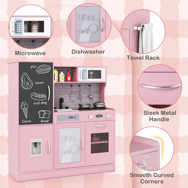 Pretend Play Kitchen with Utensils for Kids Aged 3+ - Realistic
