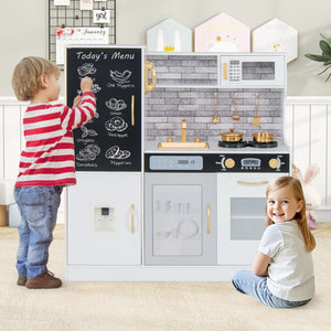 Pretend Play Kitchen with Utensils for Kids Aged 3+ - Realistic