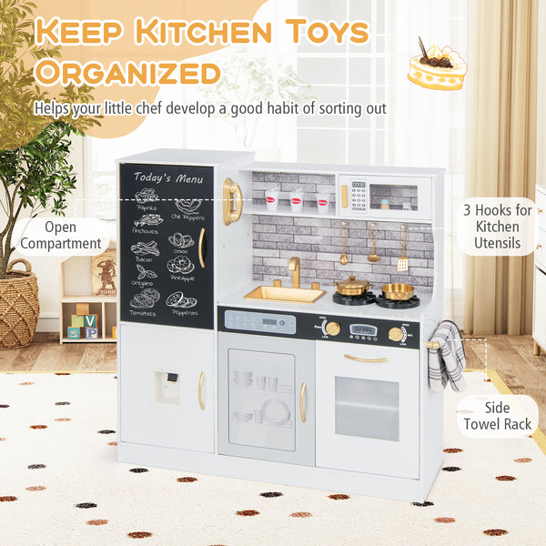 Pretend Play Kitchen with Utensils for Kids Aged 3+ - Realistic