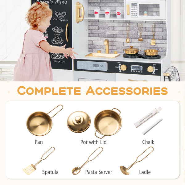 Pretend Play Kitchen with Utensils for Kids Aged 3+ - Realistic