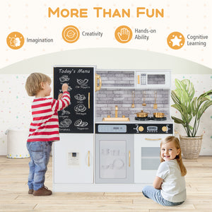 Pretend Play Kitchen with Utensils for Kids Aged 3+ - Realistic