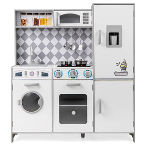 Pretend Play Kitchen for Kids Aged 3+ with Real Sounds and Lights