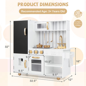 Pretend Play Kitchen for Kids with Real Sounds and Lights