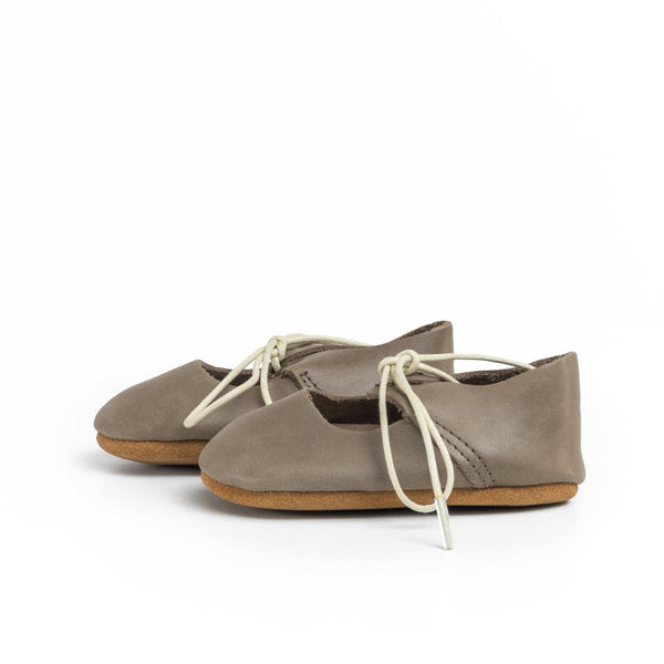 Lace-Up Mary Jane Soft Sole for babies, angle 3 view showcasing stylish design and comfort.