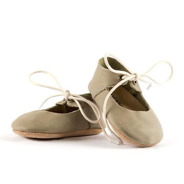 Olive Lace-Up Mary Jane Soft Sole for babies - stylish and comfortable footwear for little ones.