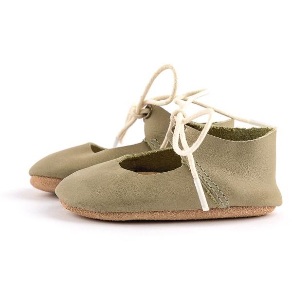 Olive Lace-Up Mary Jane Soft Sole for babies - stylish and comfortable footwear for little ones.