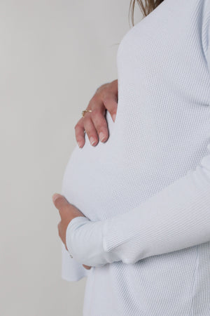 DELILAH || THERMAL LONG SLEEVE COWL NECK MATERNITY TOP