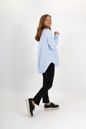 DELILAH || THERMAL LONG SLEEVE COWL NECK MATERNITY TOP