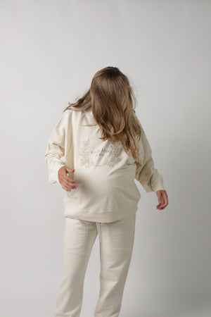 ELLE || ORGANIC COTTON MATERNITY CREW NECK PULLOVER