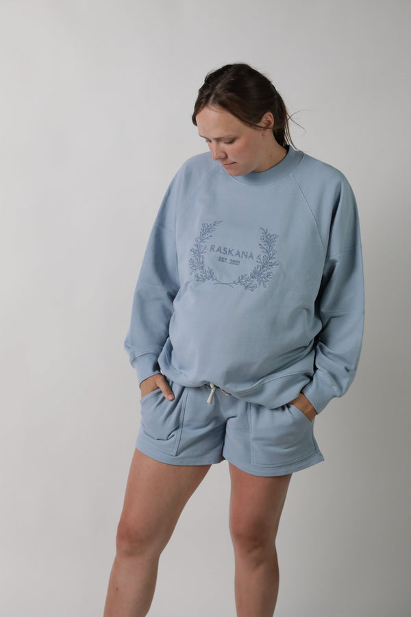 ELLE || ORGANIC COTTON MATERNITY CREW NECK PULLOVER