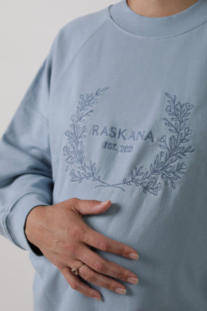 ELLE || ORGANIC COTTON MATERNITY CREW NECK PULLOVER