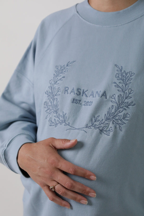 ELLE || ORGANIC COTTON MATERNITY CREW NECK PULLOVER