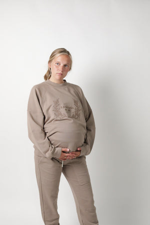 ELLE || ORGANIC COTTON MATERNITY CREW NECK PULLOVER