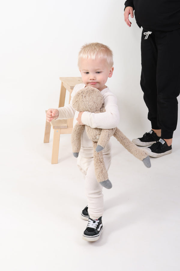 DELILAH || THERMAL BABY LONG SLEEVE HENLEY TOP AND BOTTOM SET