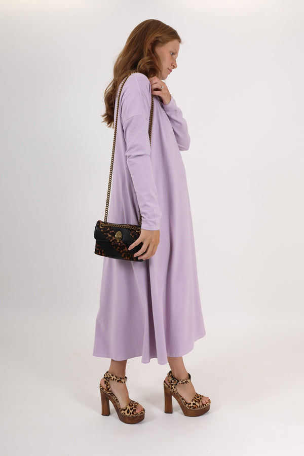 MEREDITH || COWL NECK LONG SLEEVE MATERNITY MIDI DRESS - FINAL SALE