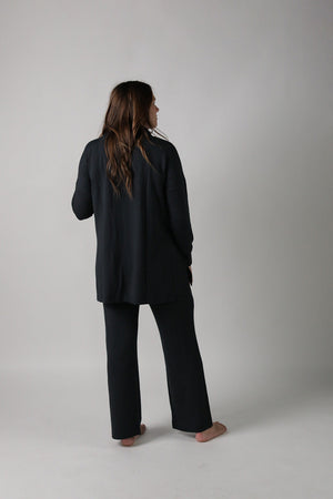 RUBY || MODAL SPANDEX MATERNITY LOUNGEWEAR LONG SLEEVE COWL TOP