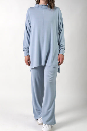 RUBY || MODAL SPANDEX MATERNITY LOUNGEWEAR LONG SLEEVE COWL TOP
