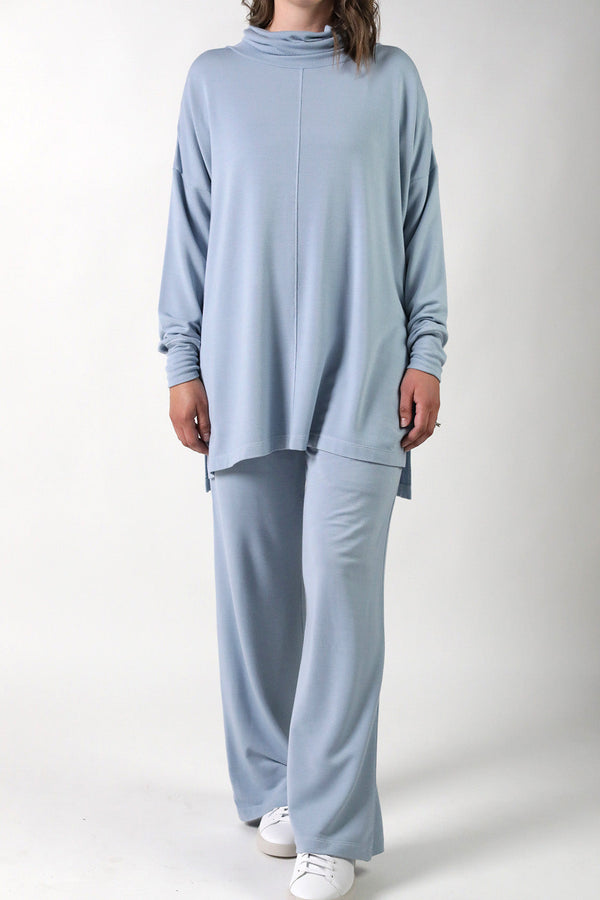 RUBY || MODAL SPANDEX MATERNITY LOUNGEWEAR LONG SLEEVE COWL TOP