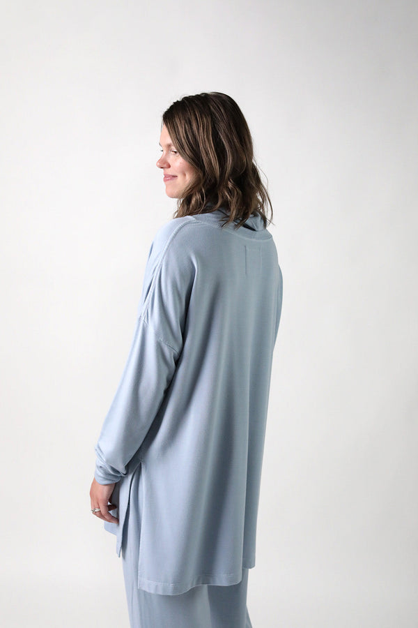 RUBY || MODAL SPANDEX MATERNITY LOUNGEWEAR LONG SLEEVE COWL TOP