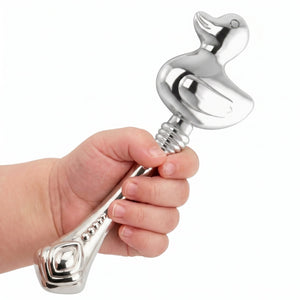 Krysaliis Sterling Silver Baby Rattle - Duck