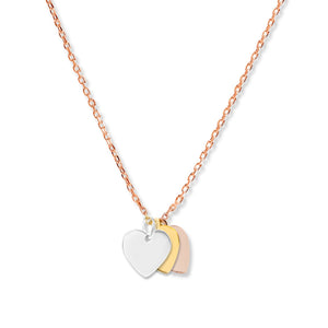 Mysha Personalized Eternal Initial Mixed Metal Heart Pendant