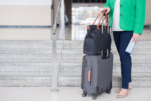 Sarah Wells Abby Breast Pump Tote – Real Leather Straps – Insulated Pockets, Laptop Storage & Easy-Clean Interior