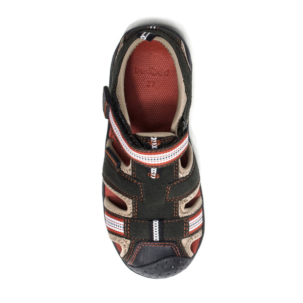 Sahara Flex® Earth sandals for babies, showcasing a stylish design from angle 3. Perfect for little feet!