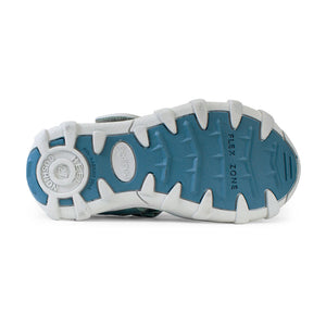 Canyon Flex® Aquamarine water shoes for babies, shown from angle 4, perfect for water play and outdoor adventures.