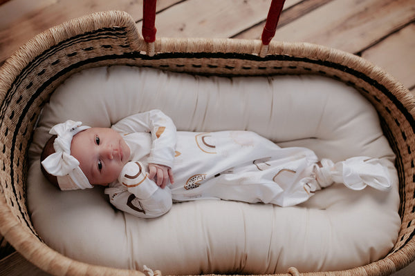 Rainbow Newborn Knotted Baby Gown