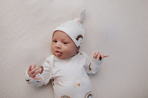 Rainbow Newborn Knotted Baby Gown