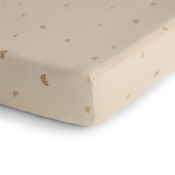 Mushie Extra Soft Muslin Crib Sheet 100% Cotton Pre-washed