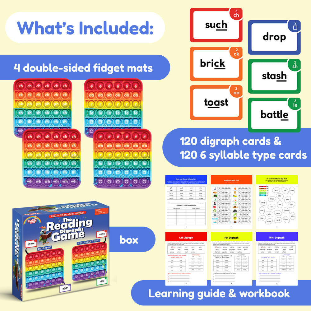 "Reading Digraphs Game - Engaging educational toy for babies to enhance early literacy skills."