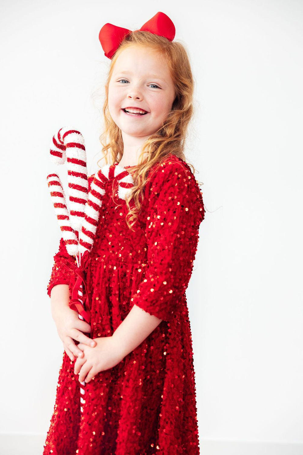 Red Velvet Sequin Dress for babies, perfect for special occasions and festive celebrations.