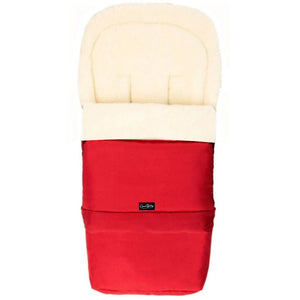 Red Organic Wool Adjustable Footmuff