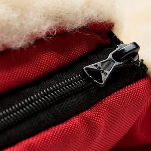 Red Organic Wool Adjustable Footmuff