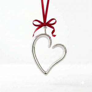 Sterling Silver Heart Ornament for Christmas by Krysaliis