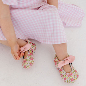 Spring Bouquet Knotted Bow Baby Shoe