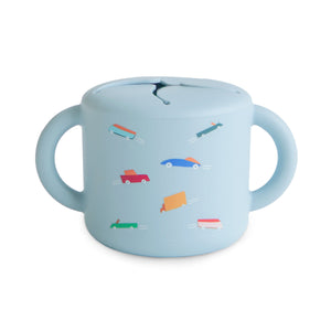 Mushie Snack Cup silicone spill-proof two handles