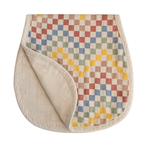 Organic Cotton Muslin Burp Cloth 2-Pack in Angle 7, soft and absorbent for easy feeding and cleanup.