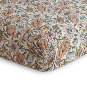 Mushie Extra Soft Muslin Crib Sheet 100% Cotton Pre-washed
