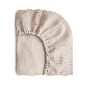 Mushie Extra Soft Muslin Crib Sheet 100% Cotton Pre-washed